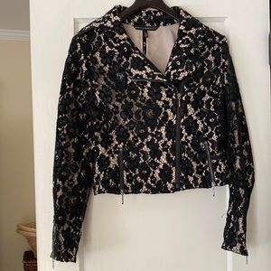 White House Black Market moto style lace jacket